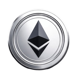 Ícono flotante que representa la criptomoneda Ethereum (ETH)