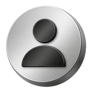 Avatar de usuario en color plata con diseño decorativo en 3D, ubicado en la sección de preguntas frecuentes